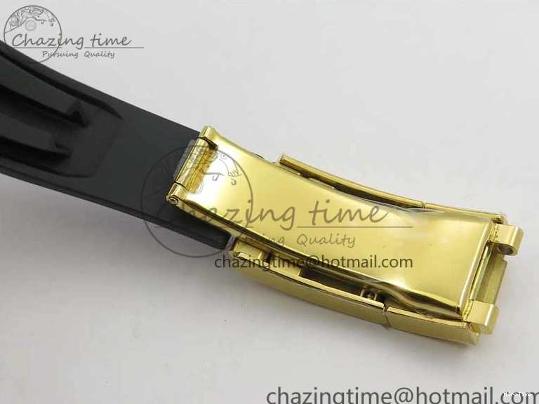 MiroTime 0124 Daytona 116589RBOW YG Rainbow Crystal BLF Best Edition Black Dial on Rubber Strap A EasyMatch 3238